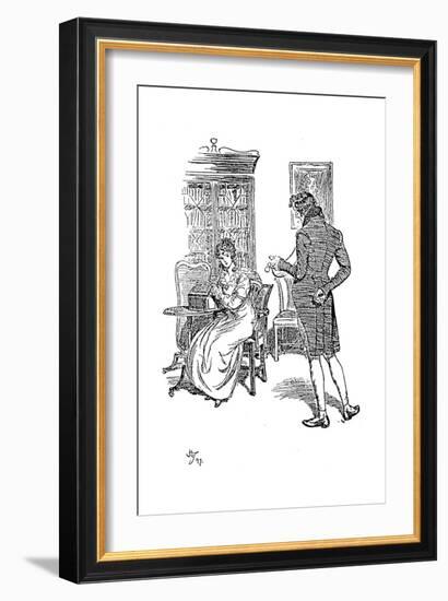 Scene from Jane Austen's Persuasion, 1897-Hugh Thomson-Framed Giclee Print