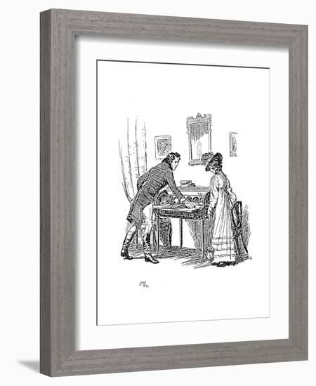 Scene from Jane Austen's Persuasion, 1897-Hugh Thomson-Framed Giclee Print