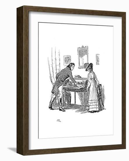 Scene from Jane Austen's Persuasion, 1897-Hugh Thomson-Framed Giclee Print