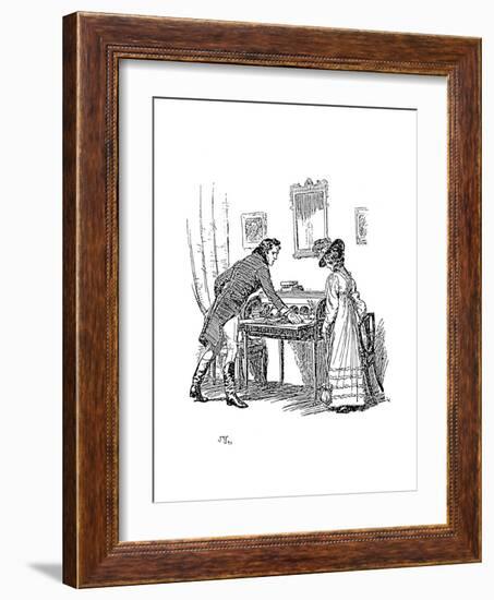 Scene from Jane Austen's Persuasion, 1897-Hugh Thomson-Framed Giclee Print