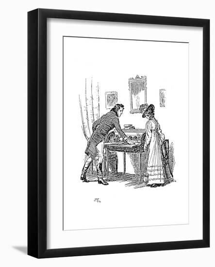 Scene from Jane Austen's Persuasion, 1897-Hugh Thomson-Framed Giclee Print