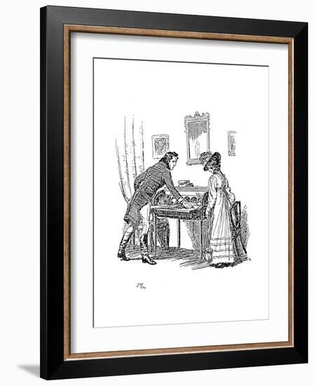 Scene from Jane Austen's Persuasion, 1897-Hugh Thomson-Framed Giclee Print