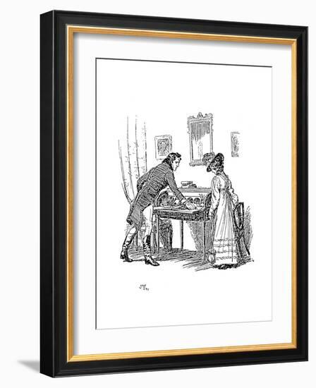 Scene from Jane Austen's Persuasion, 1897-Hugh Thomson-Framed Giclee Print