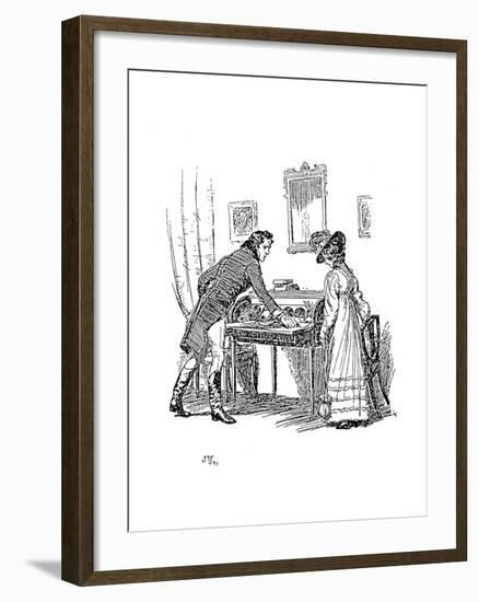 Scene from Jane Austen's Persuasion, 1897-Hugh Thomson-Framed Giclee Print