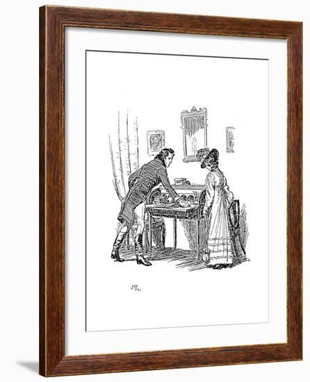 Scene from Jane Austen's Persuasion, 1897-Hugh Thomson-Framed Giclee Print