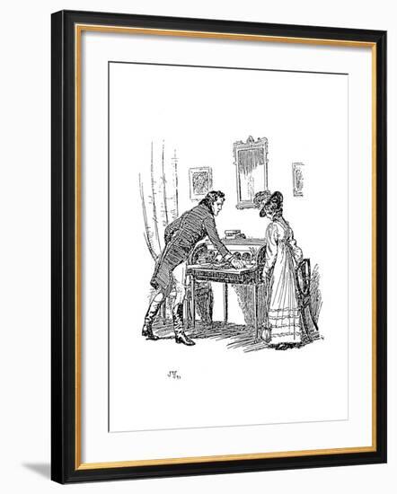 Scene from Jane Austen's Persuasion, 1897-Hugh Thomson-Framed Giclee Print