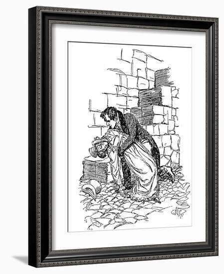 Scene from Jane Austen's Persuasion, 1897-Hugh Thomson-Framed Giclee Print