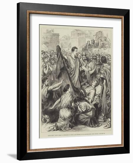 Scene from Julius Caesar, as Performed at Drury Lane Theatre by the Saxe-Meiningen Court Company-null-Framed Giclee Print