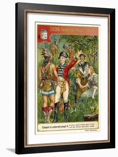 Scene from Last of the Mohicans, by James Fenimore Cooper-null-Framed Giclee Print