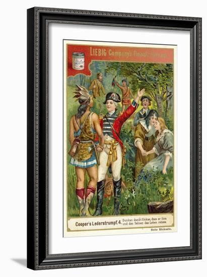 Scene from Last of the Mohicans, by James Fenimore Cooper-null-Framed Giclee Print