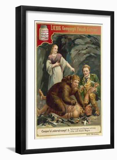 Scene from Last of the Mohicans, by James Fenimore Cooper-null-Framed Giclee Print