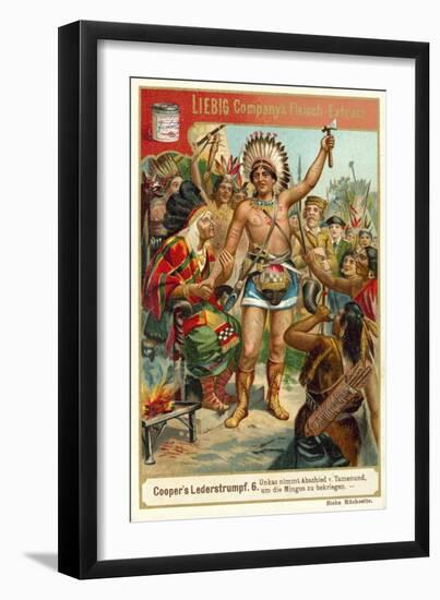 Scene from Last of the Mohicans, by James Fenimore Cooper-null-Framed Giclee Print