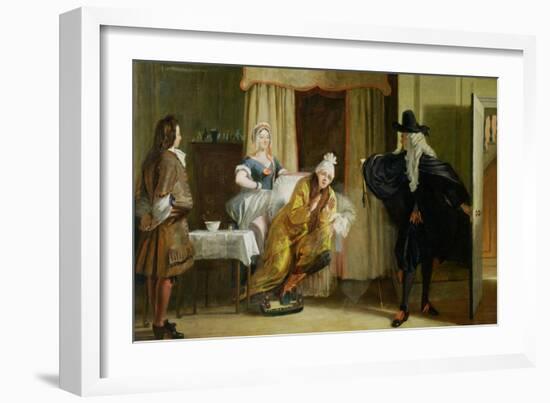 Scene from "Le Malade Imaginaire" by Moliere-Charles Robert Leslie-Framed Giclee Print