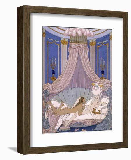 Scene from 'Les Liaisons Dangereuses' by Pierre Chodlerlos De Laclos-Georges Barbier-Framed Giclee Print