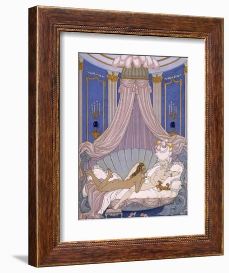 Scene from 'Les Liaisons Dangereuses' by Pierre Chodlerlos De Laclos-Georges Barbier-Framed Giclee Print