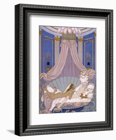 Scene from 'Les Liaisons Dangereuses' by Pierre Chodlerlos De Laclos-Georges Barbier-Framed Giclee Print