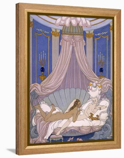 Scene from 'Les Liaisons Dangereuses' by Pierre Chodlerlos De Laclos-Georges Barbier-Framed Premier Image Canvas