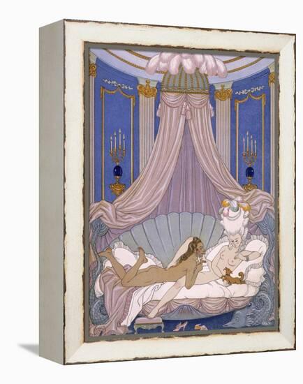 Scene from 'Les Liaisons Dangereuses' by Pierre Chodlerlos De Laclos-Georges Barbier-Framed Premier Image Canvas