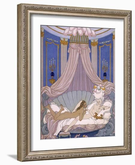 Scene from 'Les Liaisons Dangereuses' by Pierre Chodlerlos De Laclos-Georges Barbier-Framed Giclee Print