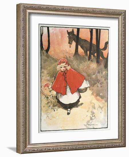 Scene from Little Red Riding Hood, 1900-Tom Browne-Framed Giclee Print