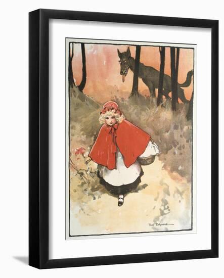 Scene from Little Red Riding Hood, 1900-Tom Browne-Framed Giclee Print