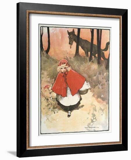 Scene from Little Red Riding Hood, 1900-Tom Browne-Framed Giclee Print