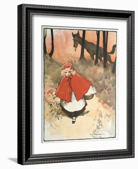 Scene from Little Red Riding Hood, 1900-Tom Browne-Framed Giclee Print