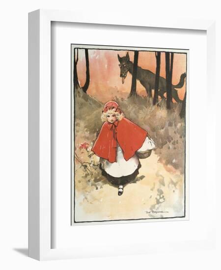 Scene from Little Red Riding Hood, 1900-Tom Browne-Framed Premium Giclee Print