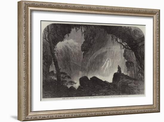 Scene from Manfred, at Drury-Lane Theatre, the Steinbach Waterfall, Haunt of the Witch of the Alps-null-Framed Giclee Print