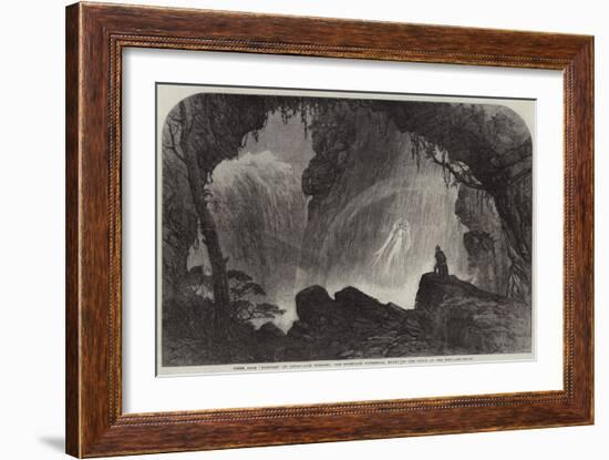 Scene from Manfred, at Drury-Lane Theatre, the Steinbach Waterfall, Haunt of the Witch of the Alps-null-Framed Giclee Print