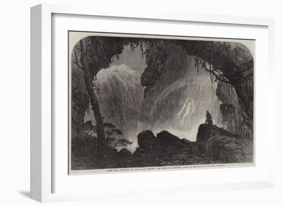 Scene from Manfred, at Drury-Lane Theatre, the Steinbach Waterfall, Haunt of the Witch of the Alps-null-Framed Giclee Print