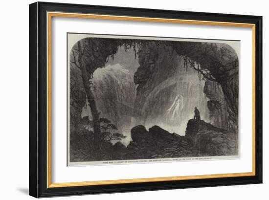 Scene from Manfred, at Drury-Lane Theatre, the Steinbach Waterfall, Haunt of the Witch of the Alps-null-Framed Giclee Print