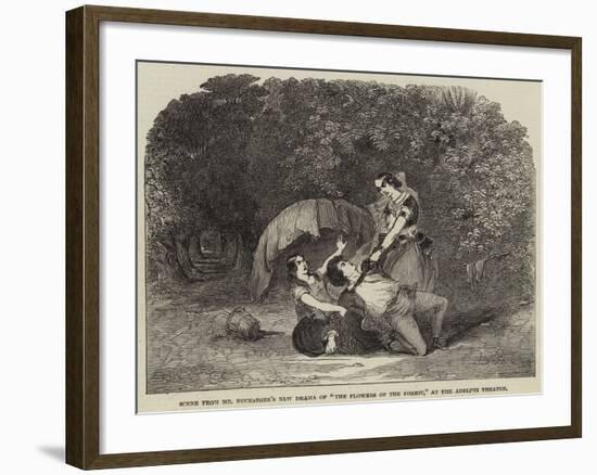 Scene from Mr Buckstone's New Drama of The Flowers of the Forest, at the Adelphi Theatre-null-Framed Giclee Print