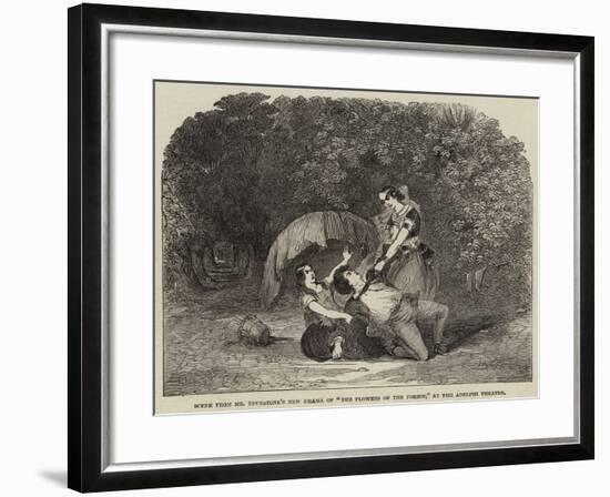 Scene from Mr Buckstone's New Drama of The Flowers of the Forest, at the Adelphi Theatre-null-Framed Giclee Print