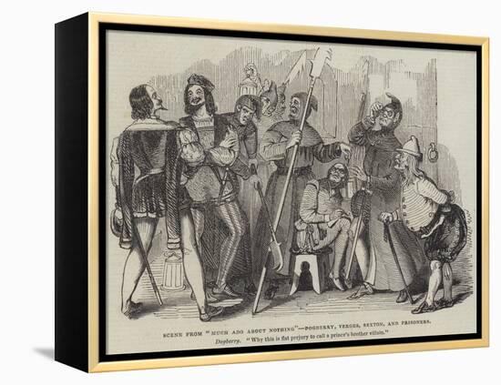 Scene from Much Ado About Nothing, Dogberry, Verges, Sexton, and Prisoners-null-Framed Premier Image Canvas