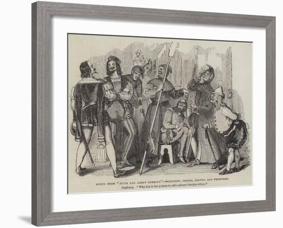 Scene from Much Ado About Nothing, Dogberry, Verges, Sexton, and Prisoners-null-Framed Giclee Print