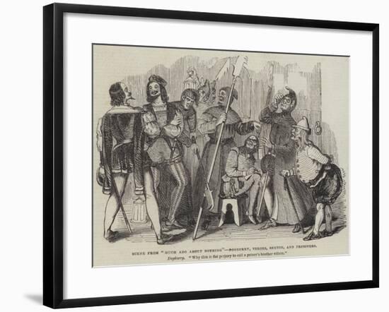 Scene from Much Ado About Nothing, Dogberry, Verges, Sexton, and Prisoners-null-Framed Giclee Print