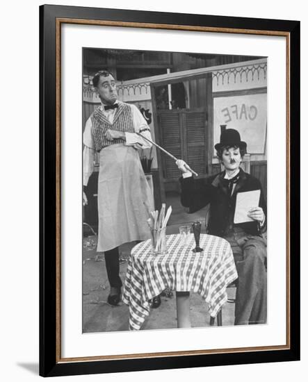 Scene from New Year's Program of "The Lucy Show" with Lucille Ball and Dick Martin-Ralph Crane-Framed Premium Photographic Print