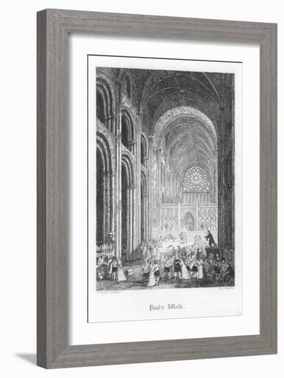 Scene from Old St Paul's by William Harrison Ainsworth, 1855-John Franklin-Framed Giclee Print