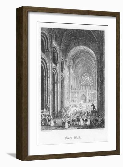 Scene from Old St Paul's by William Harrison Ainsworth, 1855-John Franklin-Framed Giclee Print