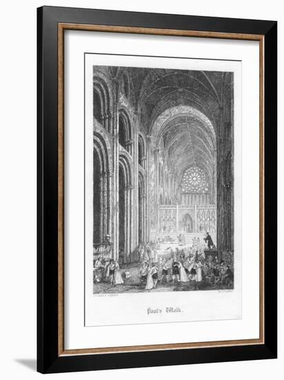 Scene from Old St Paul's by William Harrison Ainsworth, 1855-John Franklin-Framed Giclee Print