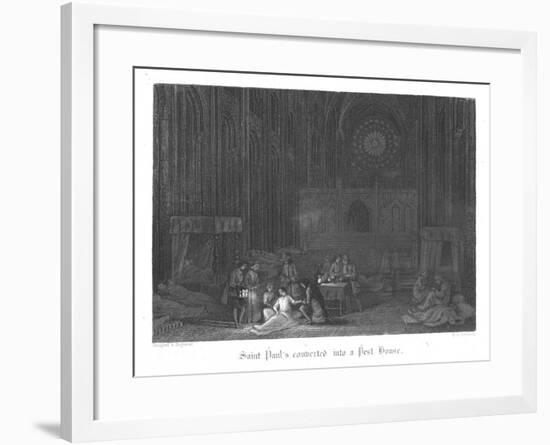 Scene from Old St Paul's by William Harrison Ainsworth, 1855-John Franklin-Framed Giclee Print