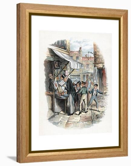 Scene from Oliver Twist by Charles Dickens, 1837-1839-George Cruikshank-Framed Premier Image Canvas