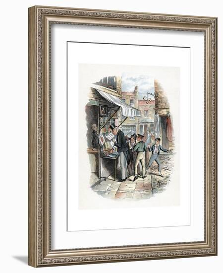 Scene from Oliver Twist by Charles Dickens, 1837-1839-George Cruikshank-Framed Giclee Print