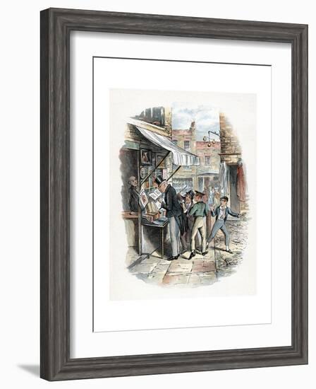 Scene from Oliver Twist by Charles Dickens, 1837-1839-George Cruikshank-Framed Giclee Print