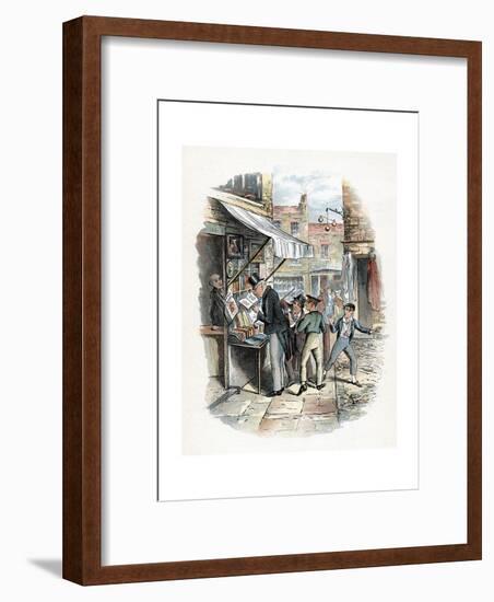 Scene from Oliver Twist by Charles Dickens, 1837-1839-George Cruikshank-Framed Giclee Print