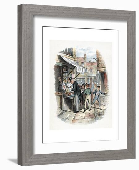 Scene from Oliver Twist by Charles Dickens, 1837-1839-George Cruikshank-Framed Giclee Print