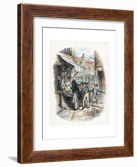 Scene from Oliver Twist by Charles Dickens, 1837-1839-George Cruikshank-Framed Giclee Print