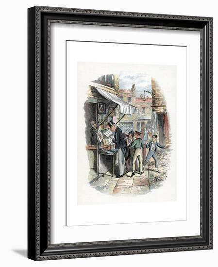 Scene from Oliver Twist by Charles Dickens, 1837-1839-George Cruikshank-Framed Giclee Print