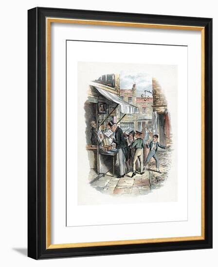 Scene from Oliver Twist by Charles Dickens, 1837-1839-George Cruikshank-Framed Giclee Print